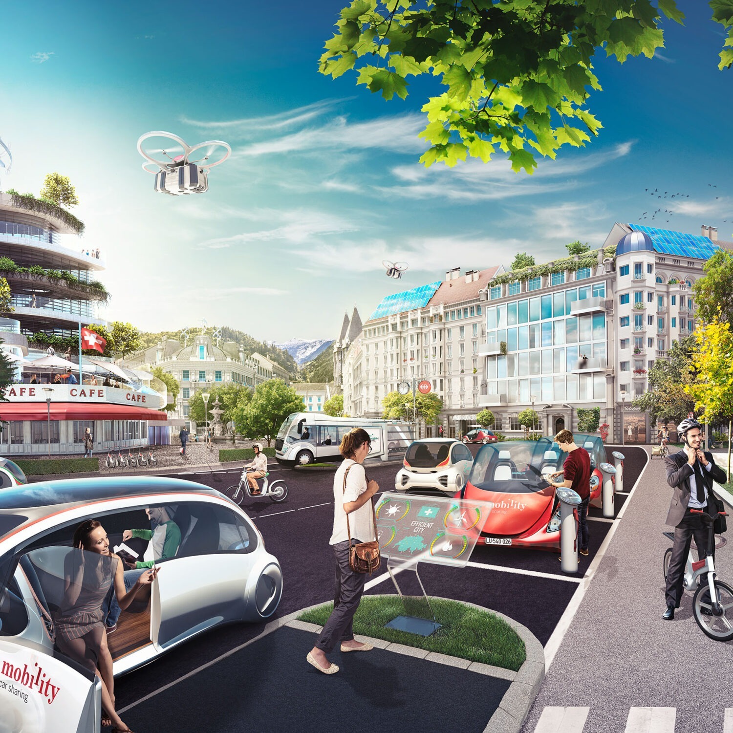 Mobility Carsharing City 2030 | Multi Awesome Studio