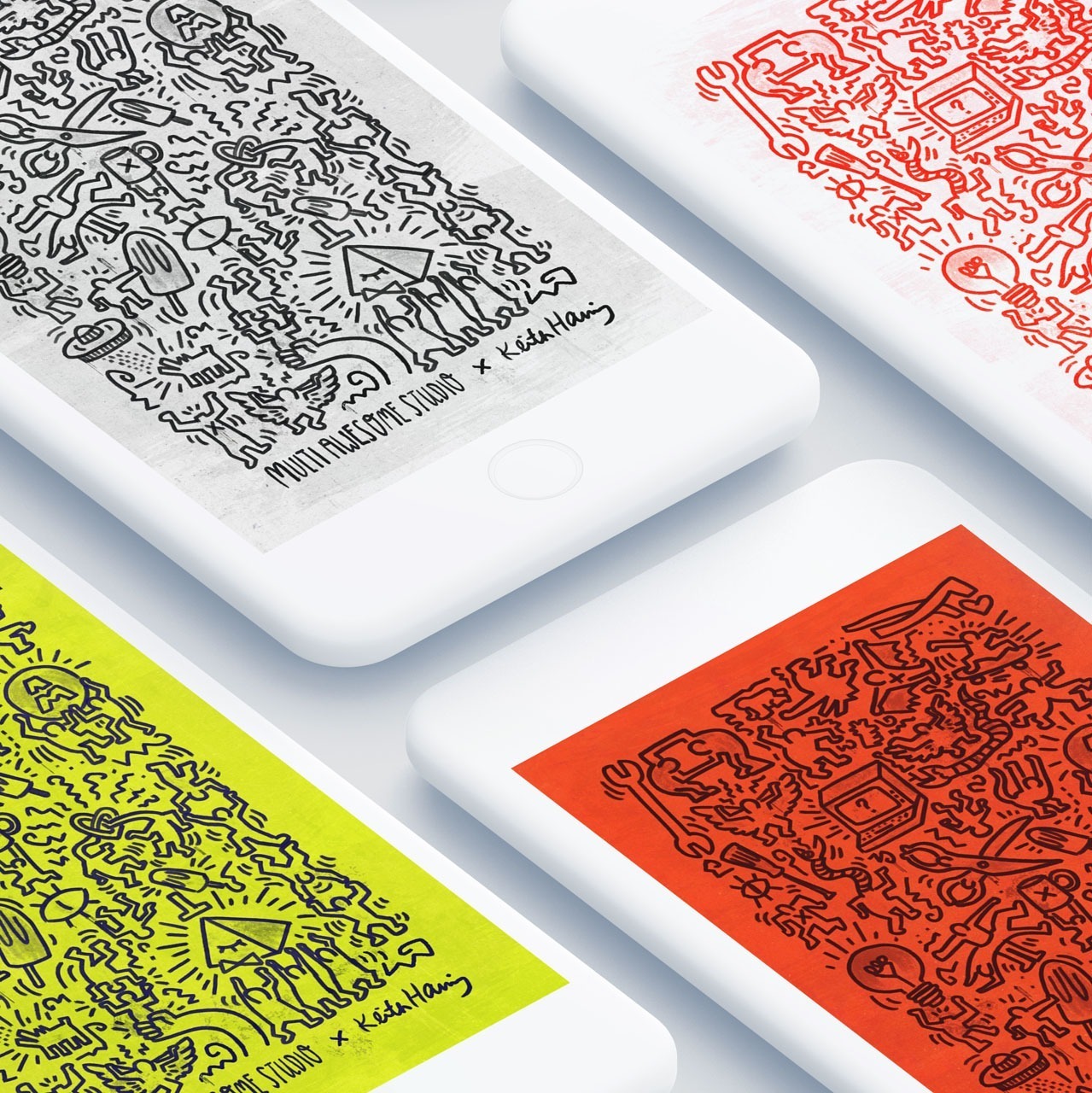 keith haring phone background | Multi Awesome Studio